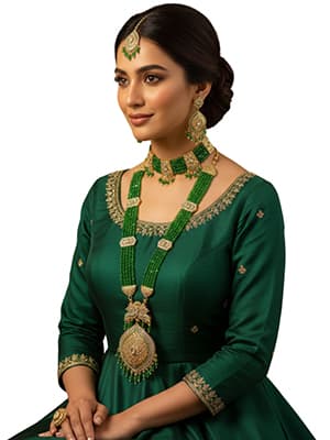 Crystal Rani Haar Green Colour