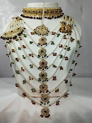 aishwarya jhalar Jadavi Seven Layer Moti haar Multi Colour