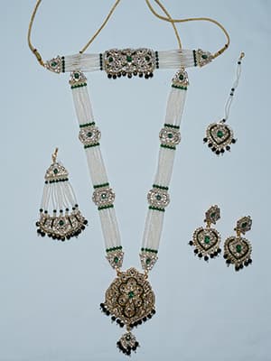 Small Moti Rani Haar Green Colour