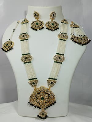 Small Moti Rani Haar Green Colour