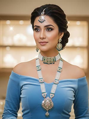 Small Moti Rani Haar Morgandi Colour